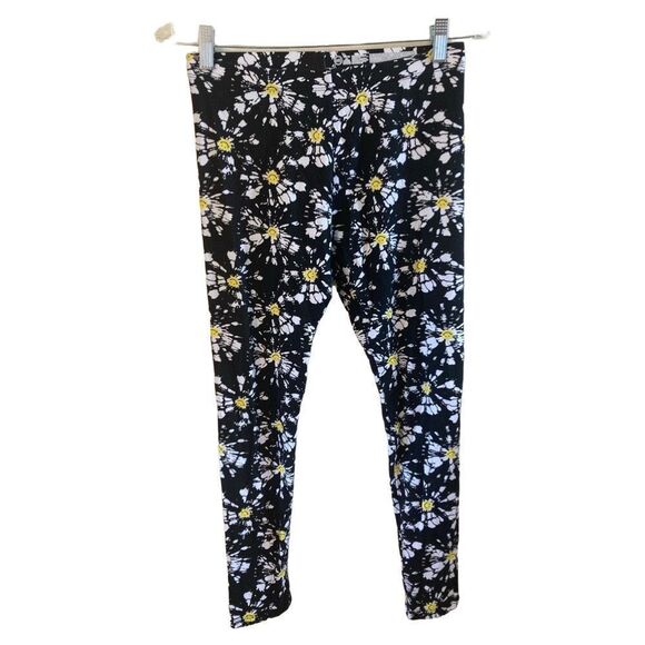 Nwot Floral Leggings Flower Stretchy Yoga Workout Casual Sporty Lounge Athletic - Picture 1 of 4